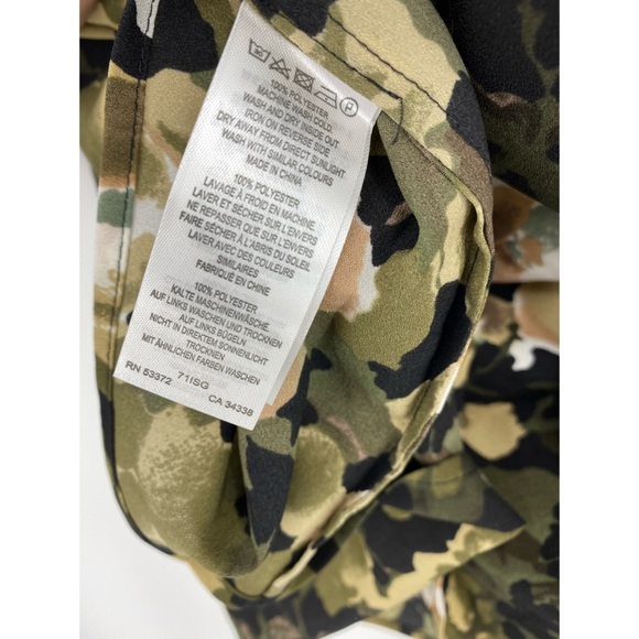 French Connection Green Adeline Pull-On Olive Floral Print Mini Dress - Picture 10 of 12